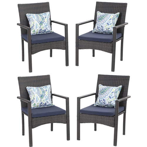 Lark Manor Mcgahan Patio Dining Armchair with Cushion & Reviews Wayfair